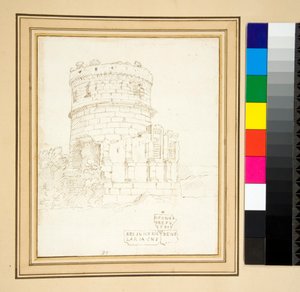 Federzeichnung des Grabes der Plautii (Feder)