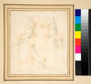 Drei sitzende weibliche Figuren von Pietro Santi Bartoli