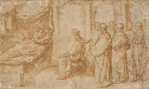 Salomo am Sterbebett von König David von Pietro Santo Bartoli