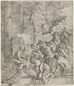 Anbetung der Könige, 1636-1638 von Pietro Testa