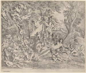 Venus in einem Garten mit Cupidos