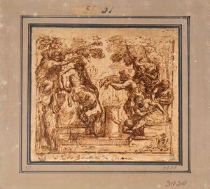 Studie für das Angebot an Pan von Pietro da Cortona