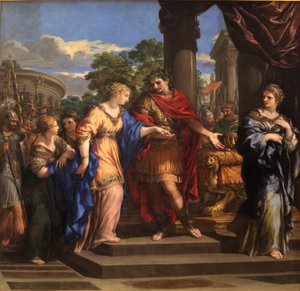 Cäsar gibt Kleopatra den Thron von Ägypten, um 1637 von Pietro da Cortona