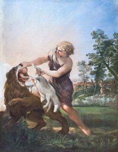David tötet den Löwen