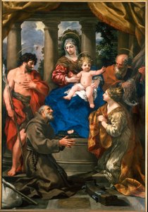 Madonna mit Kind, Johannes dem Täufer, Felix von Cantalice, Andreas und Katharina von Alexandria