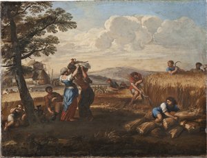 Landschaft mit Ernteszene, von Pietro da Cortona von Pietro da Cortona