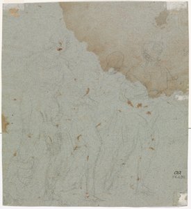 Skizze für Lot und seine Töchter von Pietro da Cortona