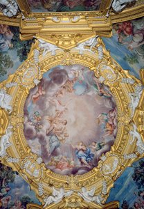 Die Sala di Apollo (Detail der Deckenmalerei mit Cosimo I. de