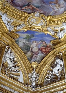 Die Sala di Apollo (Detail des Pendentifs mit den Musen Kalliope und Melpomene)