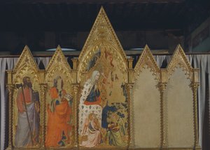 Krönung der Jungfrau, Polyptychon von Pietro da Miniato