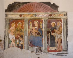 Kirche San Pietro und Paolo, Valvasone, Friaul, Italien (Fresko) von Pietro da Vicenza