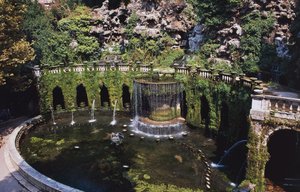 Ovato-Brunnen oder Tivoli-Brunnen, Villa d