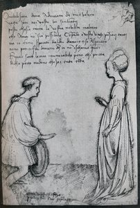 Ein Liebesduett, 15. Jahrhundert, 1925 von Antonio Pisanello