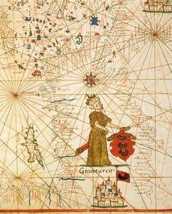 Osmanisches Reich, aus dem Portolan-Atlas bestehend aus sechs Karten, von Placido Caloiro und Francesco Oliva, Pergament. 1646.
