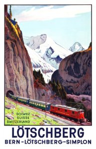 Bern-Lötschberg-Simplon-Bahn von Plinio Colombi