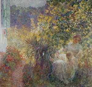 Mutter und Sohn im Garten von Plinio Nomellini