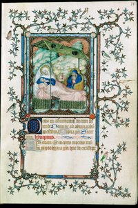 Geburt Christi. Aus den Petites heures du Duc de Berry von Pol de Limbourg