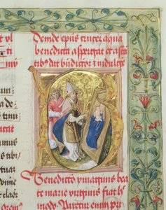 Segnung der Jungfrau Maria und des Kindes aus dem Pontifikale von Bischof Erasmus Ciolek, ca. 1510 von Polish School