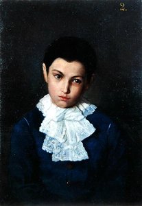 Porträt eines Jungen mit Spitzenkragen von Polish School