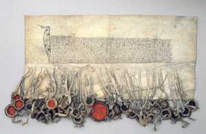 Privileg von Wladislaw Jagiello (ca. 1351-1434) König von Polen, gewährt vom Königlichen Rat (Pergament) von Polish School