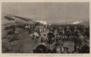 Der Durchgang der serbischen Grenze durch Prinz Alexander und die bulgarische Armee, 24. November 1885 von Polish School