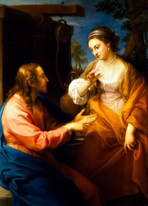 Christus und die Frau von Samaria von Pompeo Girolamo Batoni