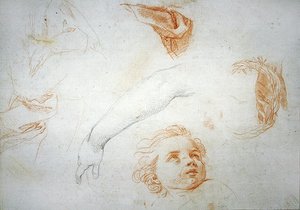 Studien für die Ekstase der hl. Katharina von Siena von Pompeo Girolamo Batoni