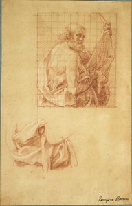 Studie für den heiligen Bartholomäus und Draperie