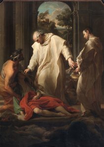 Der selige Bernardo Tolomei hilft Pestopfern von Pompeo Girolamo Batoni
