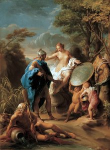 Venus überreicht Aeneas die von Vulkan geschmiedete Rüstung von Pompeo Girolamo Batoni