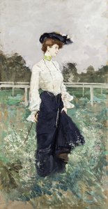 Frau allein von Pompeo Mariani