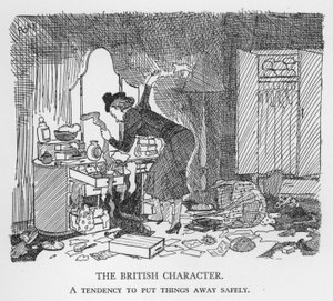 Der britische Charakter, Tendenz, Dinge sicher zu verstauen (Lithografie)