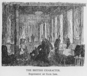 Der britische Charakter, Freude am Clubleben (Litho) von Pont
