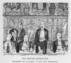 Der britische Charakter, Vorliebe für das Lachen über unsere eigenen Anekdoten von Pont