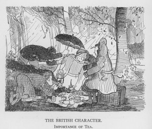Der britische Charakter, Bedeutung des Tees (Litho)