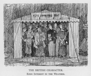 Der britische Charakter, großes Interesse am Wetter (Litho) von Pont