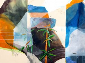 Abstrakte Bambusgelassenheit von Poonam Choudhary