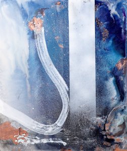Moderne blaue metallische Strömung von Poonam Choudhary