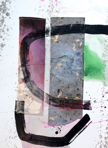 Texturierte abstrakte Collage von Poonam Choudhary