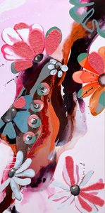 Lebendige Florale Abstraktion von Poonam Choudhary