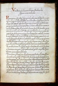 Eine Seite aus einer Geschichte der Wanderungen der Syon-Nonnen, zusammengestellt in Lissabon im frühen 17. Jahrhundert (Pergament)