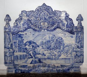 Allegorie der Luft - Azulejos, bemalte Fayence