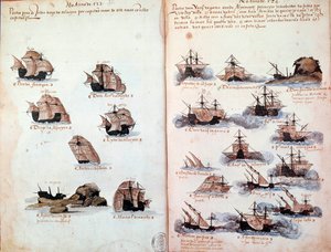 Manuskriptseite „Denkwürdigkeiten der Armadas von Portugal unter König Manuel I.“