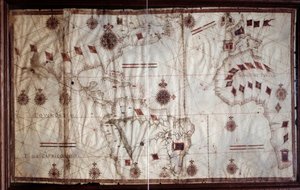 Portulan des Atlantiks und Pazifiks
