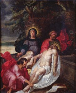 Die Grablegung Christi, 1699 von Portuguese School
