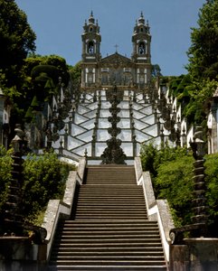 Ansicht des Heiligtums von Bom Jesus do Monte von Portuguese School
