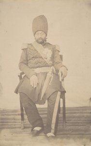 Porträt von Ardeshir Mirza, Onkel des Königs, 1840er-1860er Jahre von Possibly by Luigi Pesce.