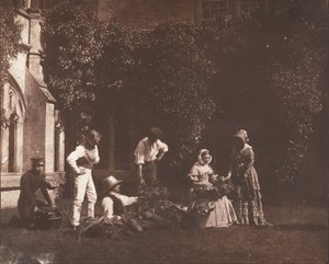 Die Obstverkäufer, ca. 1845 von Possibly by William Henry Fox Talbot.