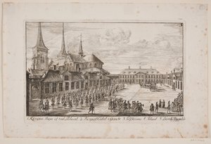 Domkirchplatz in Roskilde von Poul Isac Grønvold