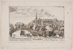Die Ankunft von Frederik V. in Antvorskov von Poul Isac Grønvold